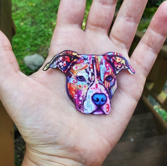 NWOT Pitbull Rainbow Pin - Picture 3 of 6